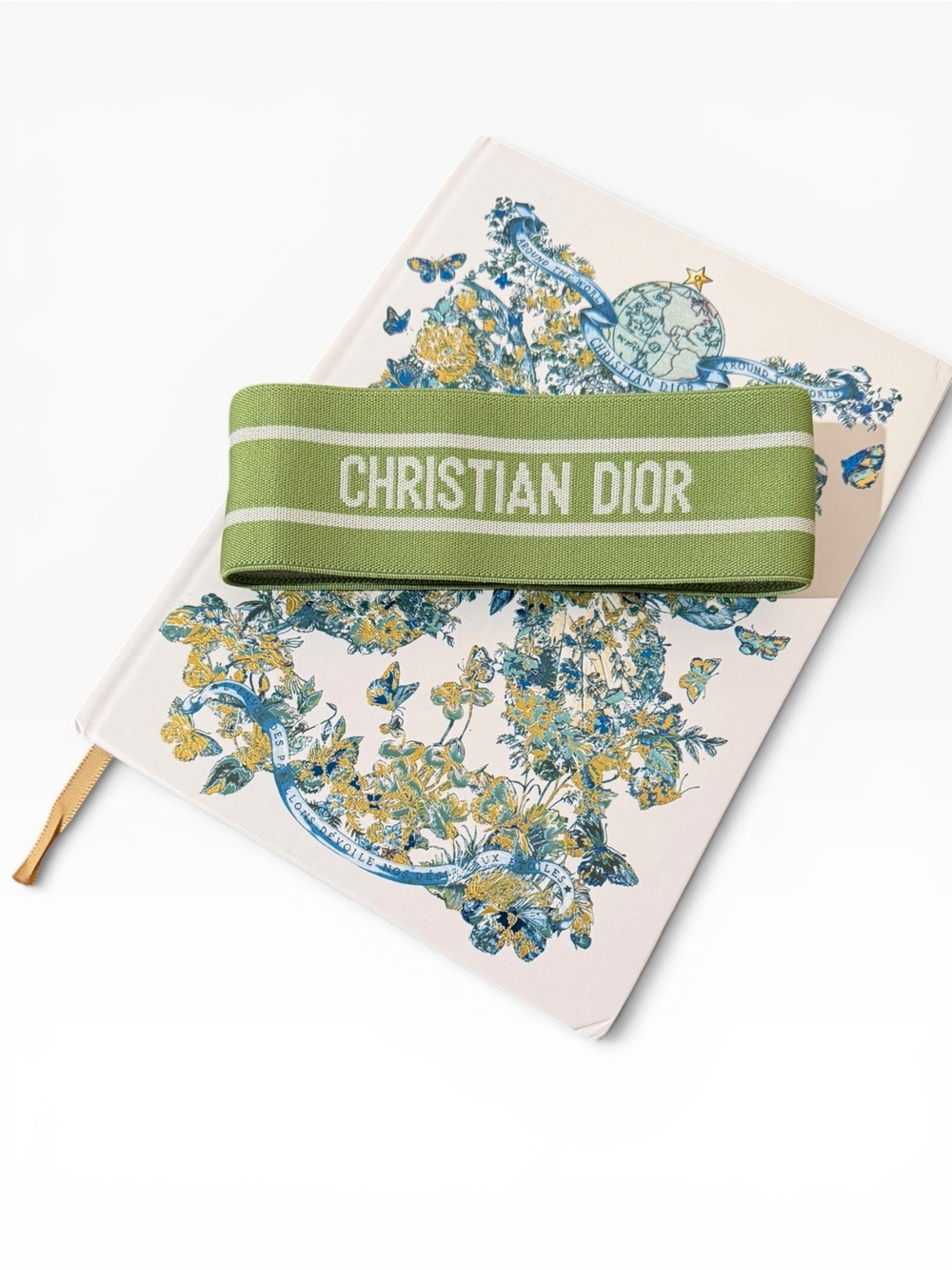 Christian Dior Around the World Notebook w/ Signature Green Band | Rare - Picture 9 of 13